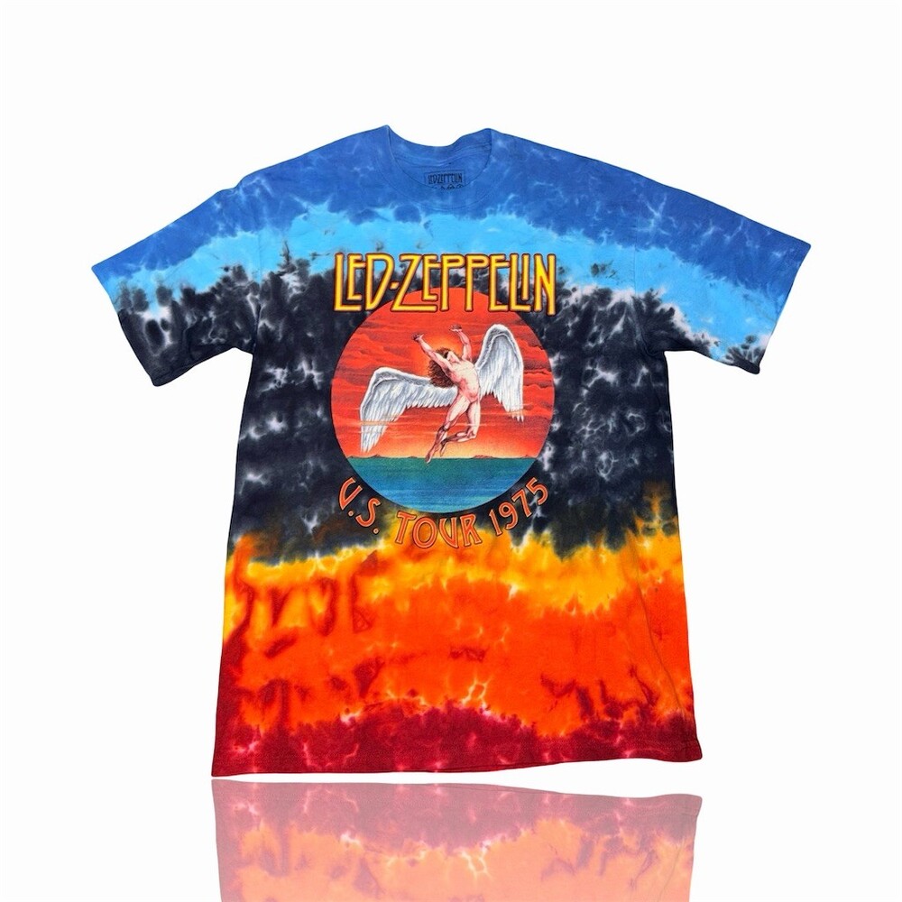 Led Zeppelin U.S. Tour 1975 Icarus Tie-Dye T-Shirt Mens M: ZoSo: Robert Plant